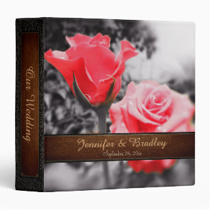 Vintage Red Roses Wedding Binder