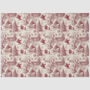 Vintage Red Santa Christmas  Tissue Paper