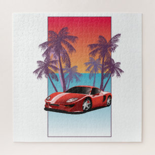 Vintage Red Sports car Jigsaw Puzzle