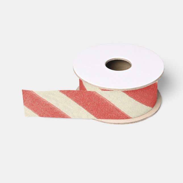Vintage Red Striped 1.5" Grosgrain Ribbon (Spool)