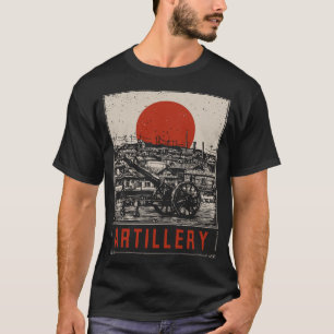 Vintage Red Sun Artillery Military Historical Desi T-Shirt