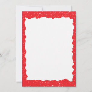 Vintage Red Torn Paper Custom Border Template