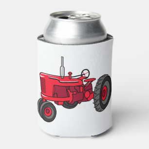 Vintage Red Tractor Can Cooler