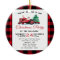 Vintage Red Tractor with Tree Christmas Party