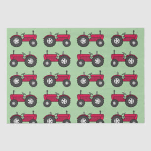 Vintage Red Tractor Wrapping Paper