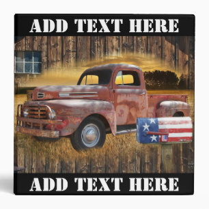 Vintage Red Truck Binder