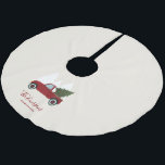 Vintage Red Truck Christmas Brushed Polyester Tree Skirt<br><div class="desc">Personalized Vintage Red Truck Christmas design.</div>