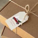 Vintage Red Truck Christmas Gift Tags<br><div class="desc">Whimsical illustration of an old fashion red truck carrying a Christmas tree.</div>