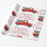 Vintage Red Truck Christmas Wrapping Paper<br><div class="desc">Create custom wrapping paper & personalized gift wrap for all occasions. When you give a present wrapped in custom wrapping paper, it is sure to put a smile on everyone's face! Add your custom wording to this design by using the "Edit this design template" boxes on the right hand side...</div>