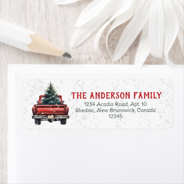 Vintage Red Truck Rustic Christmas (Insitu)