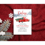 Vintage Red Truck Tree Christmas Invitation<br><div class="desc">Tis the season to pour a cup of eggnog and get your guests into the spirit with this very merry  Christmas party invitation.

Artwork/Graphics by ReachDreams.etsy.com</div>