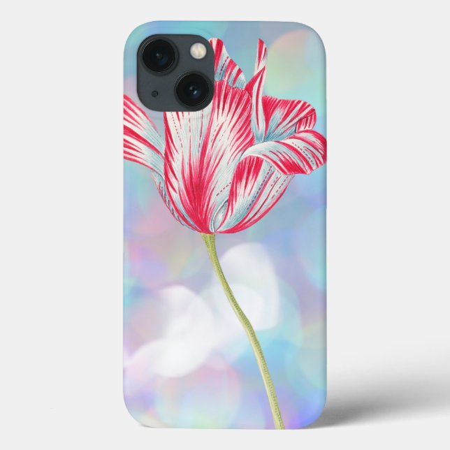 Vintage Red Tulip iPhone Case Cover (Back)