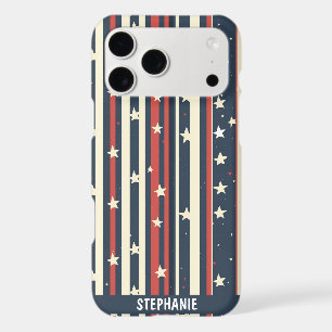 Vintage Red, White & Blue Stripes with Stars (2)