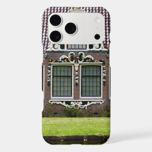 Vintage Red White Green Dutch Windmill Museum