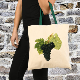 Vintage Red Wine Organic Grape Cluster, Food Fruit Tote Bag