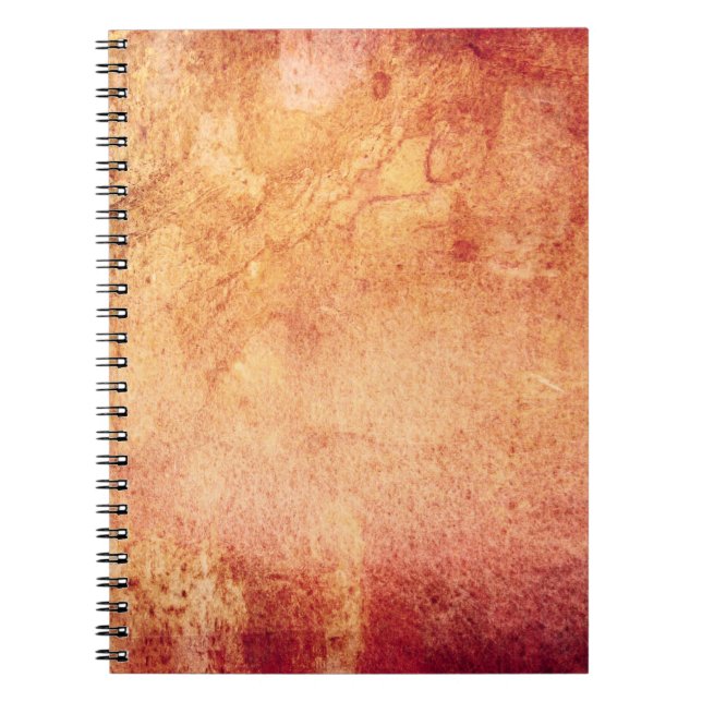 Vintage red yellow orange retro notebook (Front)