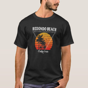 Vintage Redondo Beach California Palm Trees CA Ret T-Shirt