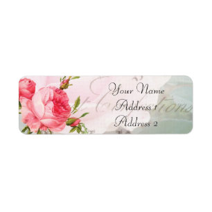 Vintage Redoute Rose Avery Address Labels
