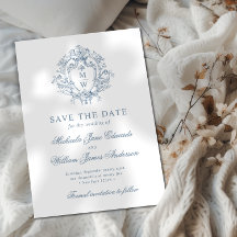 Vintage Regency Monogram Crest Non-Photo Wedding
