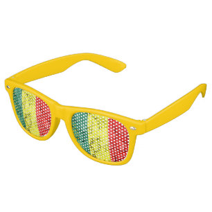 Vintage reggae flag retro sunglasses