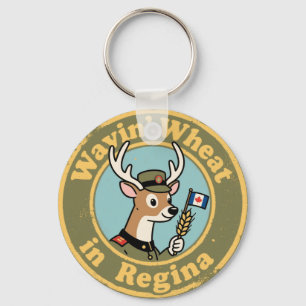 Vintage Regina Saskatchewan Wheat Keychain