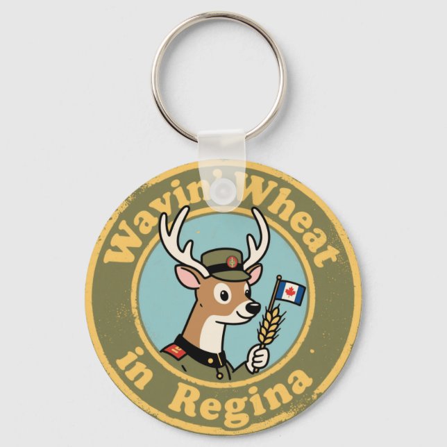 Vintage Regina Saskatchewan Wheat Keychain (Front)