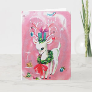 Vintage Reindeer  Card