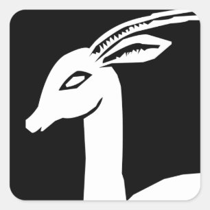Vintage Reindeer Square Sticker