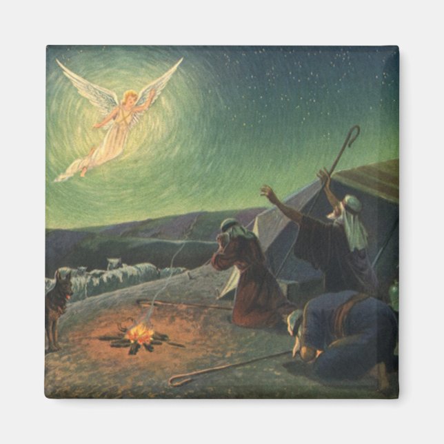 Vintage Religion, Annunciation to the Shepherds Magnet (Front)