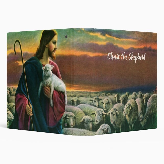 Vintage Religion, Christ Good Shepherd with Flock Binder (Background)