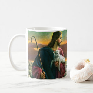 Vintage Religion, Christ Good Shepherd with Flock Coffee Mug