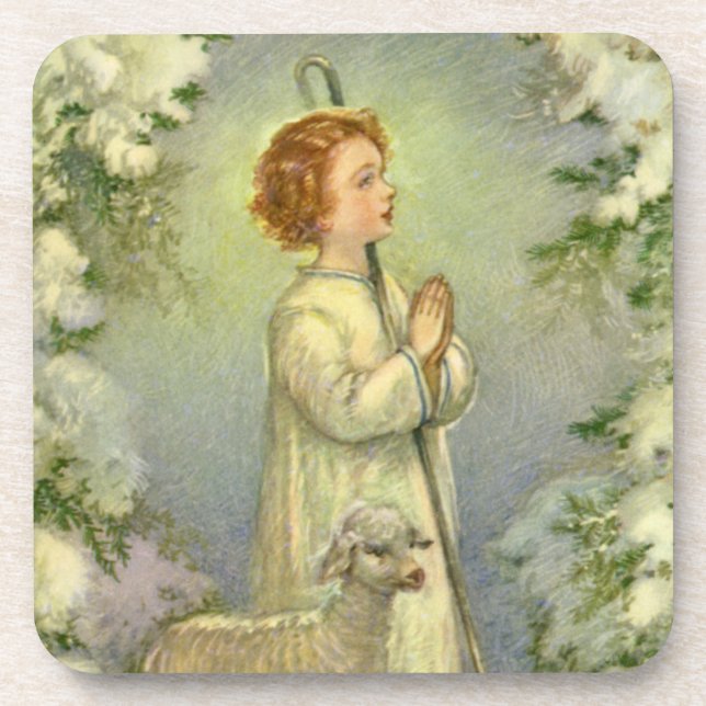 Vintage Religion, Christ the Good Shepherd Coaster (Front)