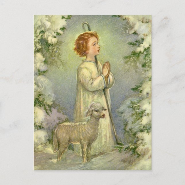 Vintage Religion, Christ the Good Shepherd Postcard (Front)