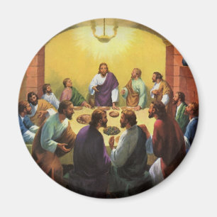 Vintage Religion, Last Supper with Jesus Christ Magnet