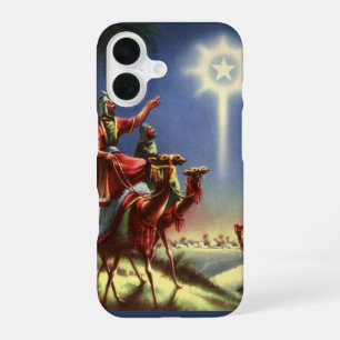 Vintage Religion, Wise Men with Star of Bethlehem iPhone 16 Case
