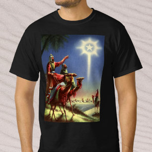 Vintage Religion, Wise Men with Star of Bethlehem T-Shirt