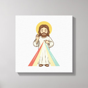 Vintage Religious Blessing Vector Shirt Design_1 Canvas Print