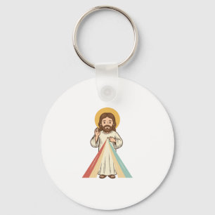 Vintage Religious Blessing Vector Shirt Design_1 Keychain