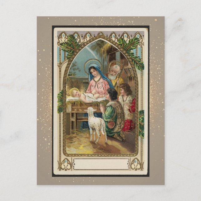 Vintage Religious Christmas Card (Front)