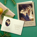Vintage Religious Christmas Virgin Mary Baby Jesus Holiday Card<br><div class="desc">Song of the Angels by William Adolphe Bouguereau is a  beautiful image of the heavenly angels serenading the Virgin and child to sleep. Winged angels play the violin and lute before the sleeping Christ.  All text and fonts can be personalized and modified.</div>