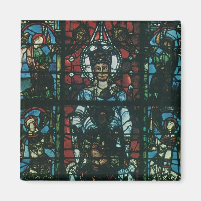 Vintage Religious Church Stained Glass Window Magnet (Front)