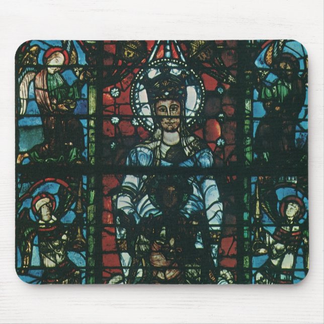 Vintage Religious Church Stained Glass Window Mouse Pad (Front)