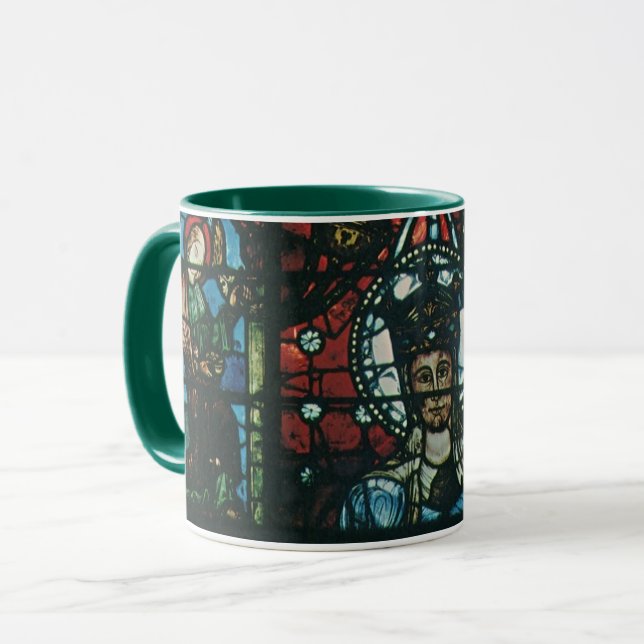 Vintage Religious Church Stained Glass Window Mug (Front Left)