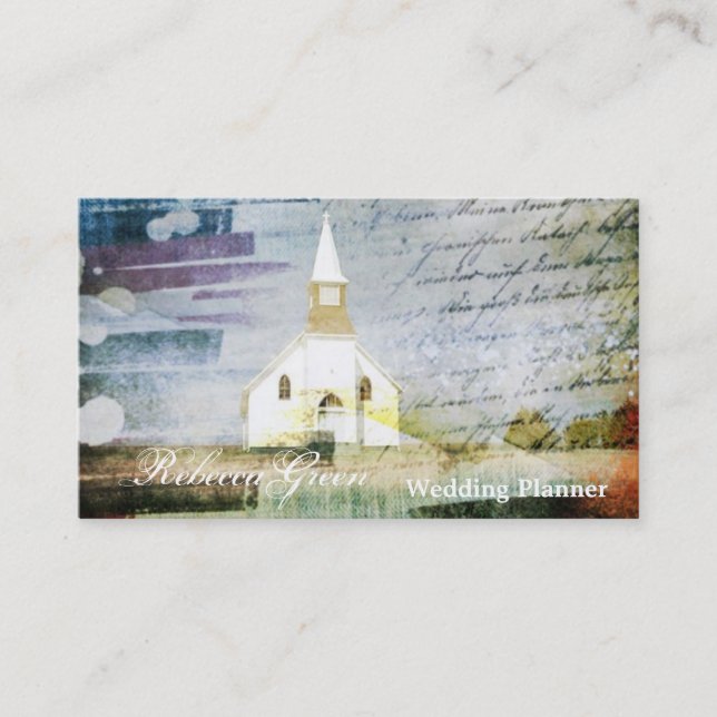 vintage religious country chapel business card (Front)