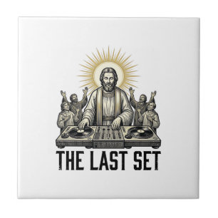 Vintage Religious DJ The Last Set Shirt Design_1 Tile