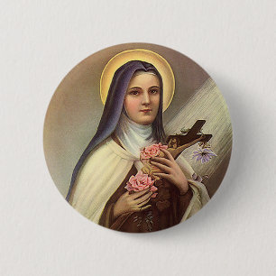 Vintage Religious Easter, Nun with Cross 2 Inch Round Button