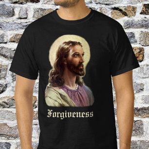 Vintage Religious, Jesus Christ Portrait with Halo T-Shirt