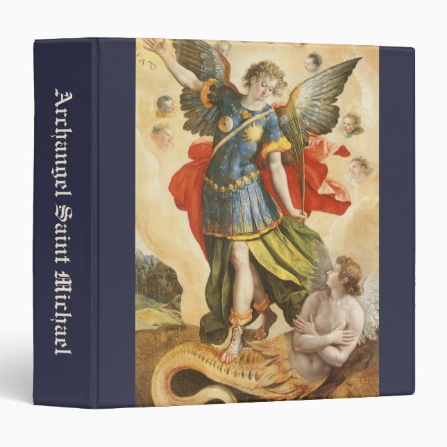 Vintage Religious, Saint Michael Defeats Lucifer Binder (Front/Spine)