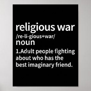Vintage Religious War Definition Anti-religious Ac Poster