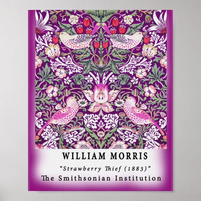 Vintage Remix William Morris Strawberry Thief  Poster (Front)